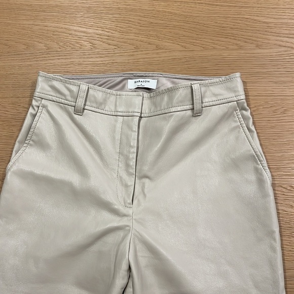 Babaton Command Faux Leather Pants 4 in Matte Pearl - Picture 6 of 7